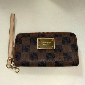 Michael Kors Limited Edition checkered wallet. Light used
